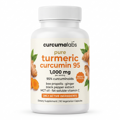 Curcumalabs Turmeric Curcumin 1000mg bottle — 95% curcuminoids, front packshot